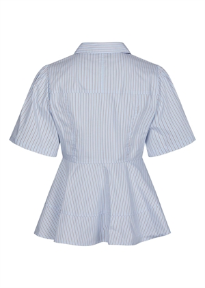 Janelle stripe skjorte Blue/Brown Stripe Neo Noir